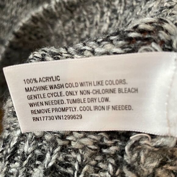 Xhilaration Sz M Black Yellow Chunky Whimsical Knit Selfie Long Sleeve Sweater - Picture 7 of 7